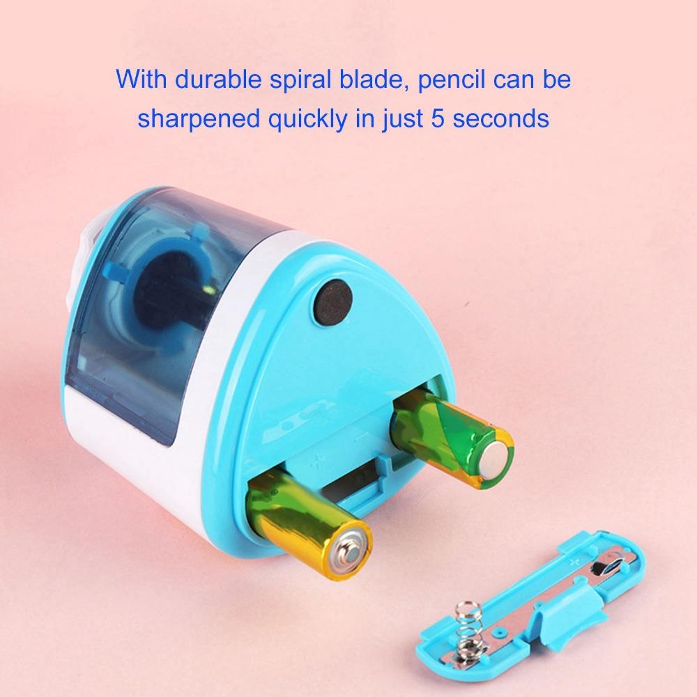 Blue Pencil Sharpeners Portable Pencil Trimmer Desk Stationery Student Daily Learning