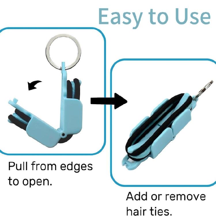 Efficient Hair Tie Organizer Portable Hair Tie Container Hair Tie Holder Plastic Texture for Effortless Organization