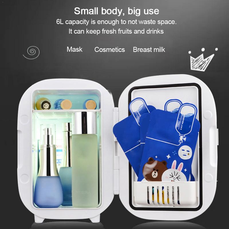 Автомобильный холодильник 6 л двойного назначения, мини-холодильник 12 В, охлаждение и обогрев, кемпинговый холодильник, электронные устройства для автомобиля