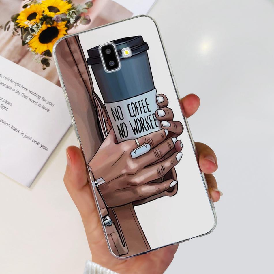 Чехол для Samsung Galaxy J6 Plus Samsung J6 2018 J 6 J6Plus J610F J600F Элегантная Печать Мягкий Силикон ТПУ Прозрачная Задняя Крышка Телефона