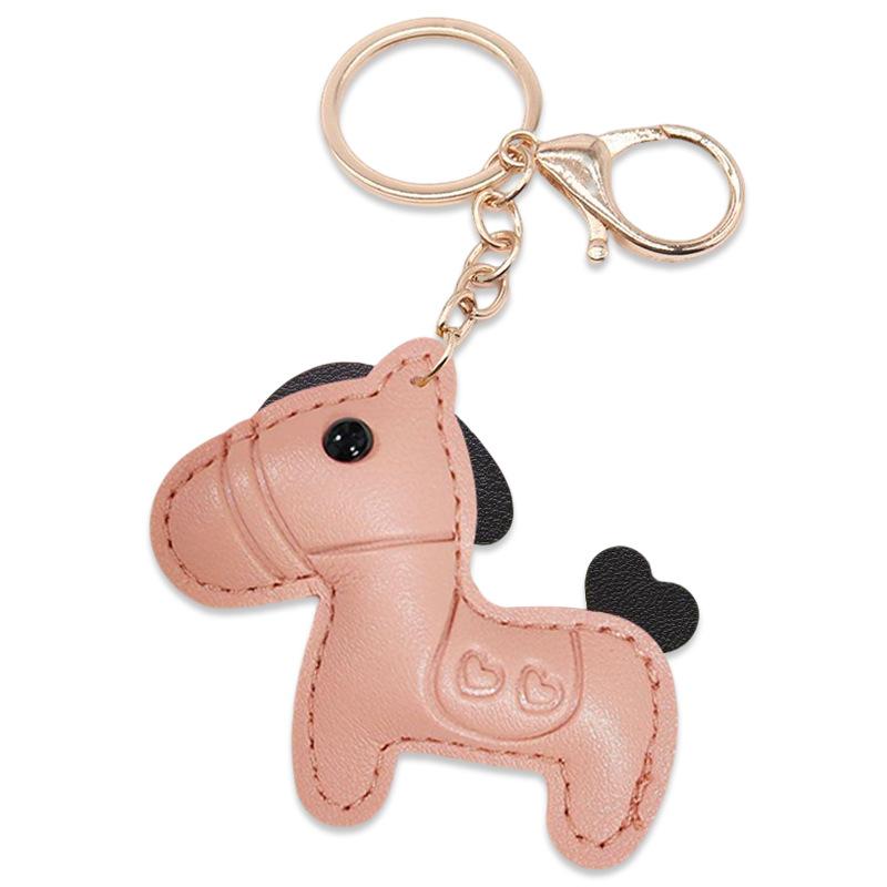 Милый мультяшный брелок из кожи с пони, кавайные шармы, лошади, подвеска для рюкзака, сумки, украшения, аксессуары
