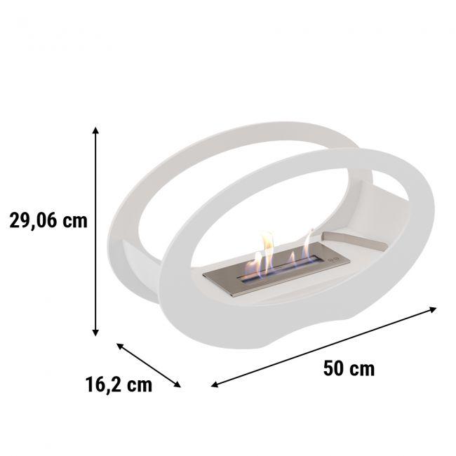 Tabletop bio-fireplace Echo white  gits