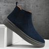 Suede Leather Mens Chelsea Boots New Arrival Man Ankle Boots Soft Elastic Strap Slip On Footwear Men Formal Business Dress Botas