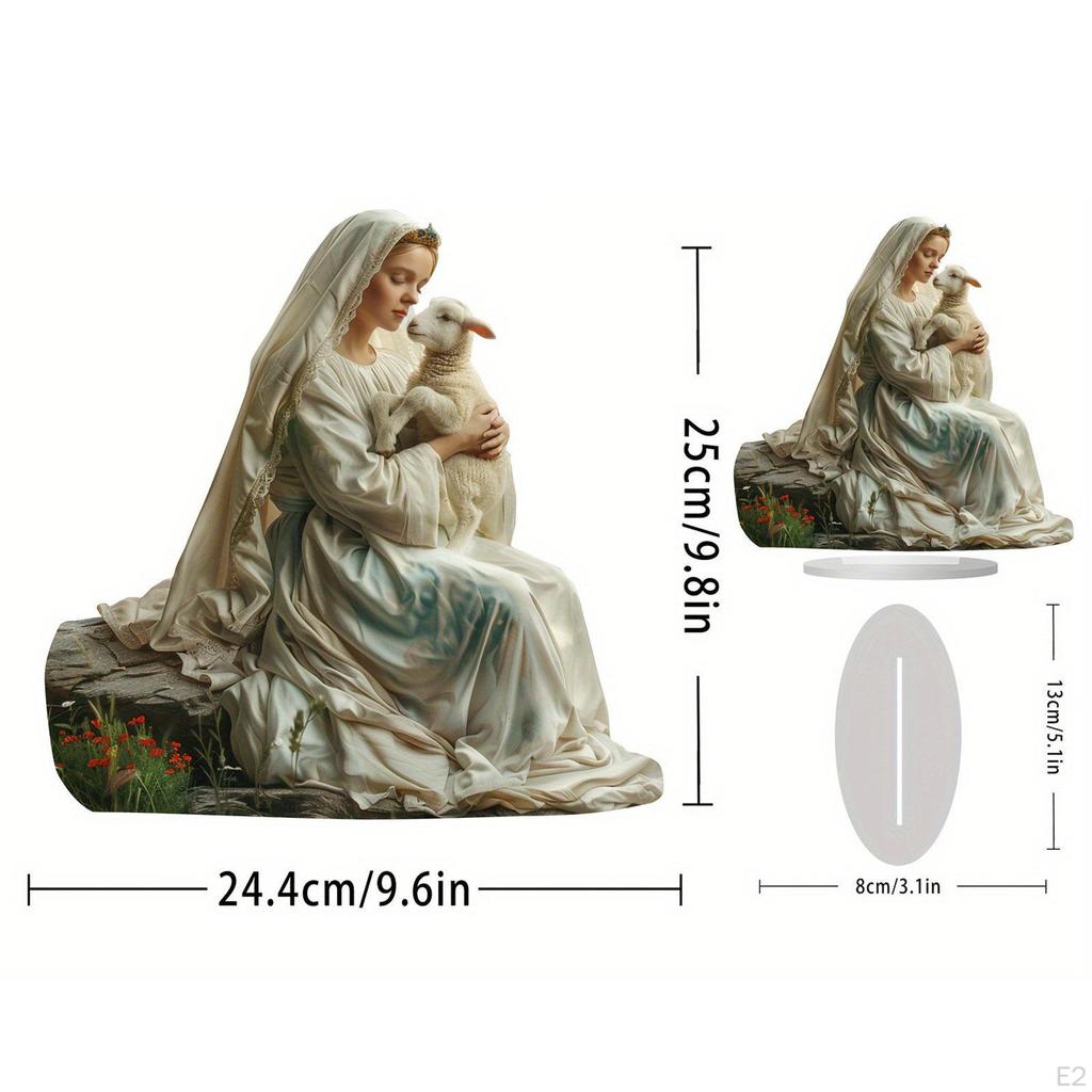 Статуэтка Пресвятой Девы Марии, настольное украшение, праздничный декор камина, скульптура