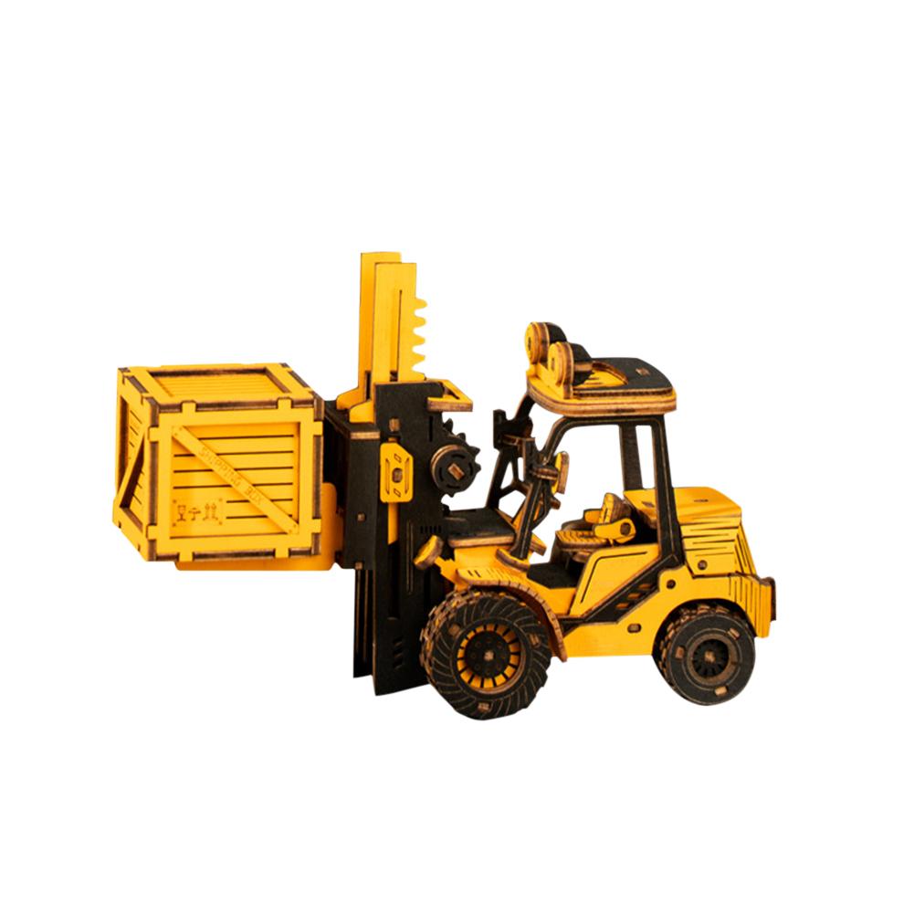 Hands Craft DIY 3D Wooden Puzzle Engineering Vehicle Model Puzzle Toys Creative Educational Toys Gifts For Kids Boys Girls