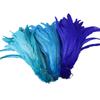 100pcs Blue Carnival Rooster Tail Feathers 25-30cm 30-35cm for Crafts Headdress Party Clothing HeadWear Decor Pheasant Plumas