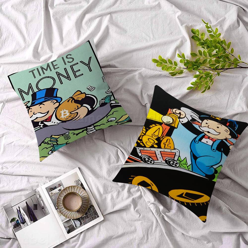 Monopoly Millionaire Money Pillow Anime Pillow Sofa Bed Head Pillow Cover Cushion Cover Fashion