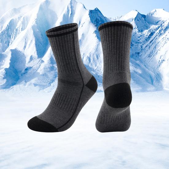 1 пара термальных лыжных носков для женщин и мужчин, очень теплые утепленные зимние носки для ботинок, влагоотводящие, быстросохнущие, средней длины носки