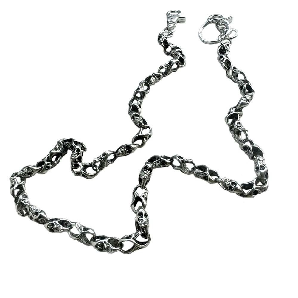 Cool Men's Jeans Chain Y2K Punk Zinc Zinc Alloy Waist Decor Vintage Skull Pants Chain Gift