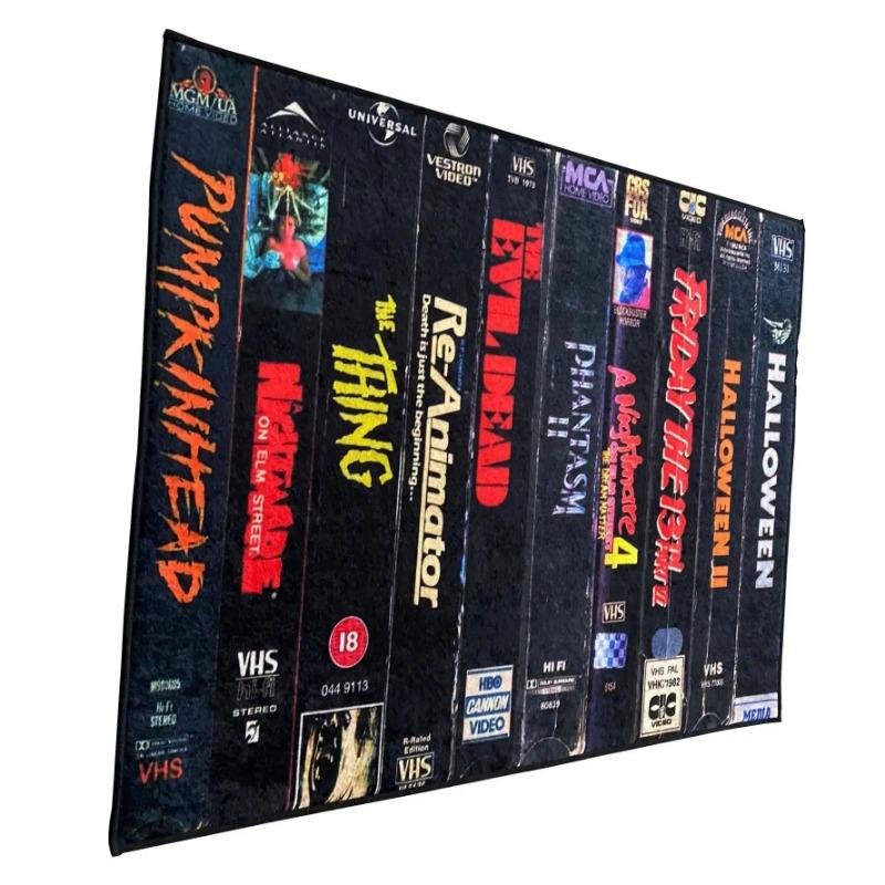 Black Horror Movie Living Room Modern Colorful Rug Art Mat Movie Rug Home Decor Non Slip Rug Popular Rug Retro Movies Big Carpet