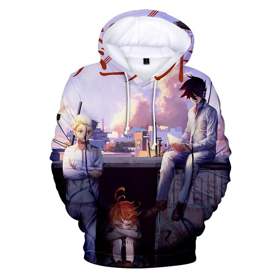 Обещанный Неверленд Фил Джилда Дон Рэй Норман Эмма Косплей Худи Yakusoku No Neverland Толстовка Аниме Одежда Оверсайз