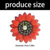 652F Rusts Resistant Metal Wall Art Multicolored Iron Sunflowers Hanging Ornament with Glowing in Dark Beads For Room Styling