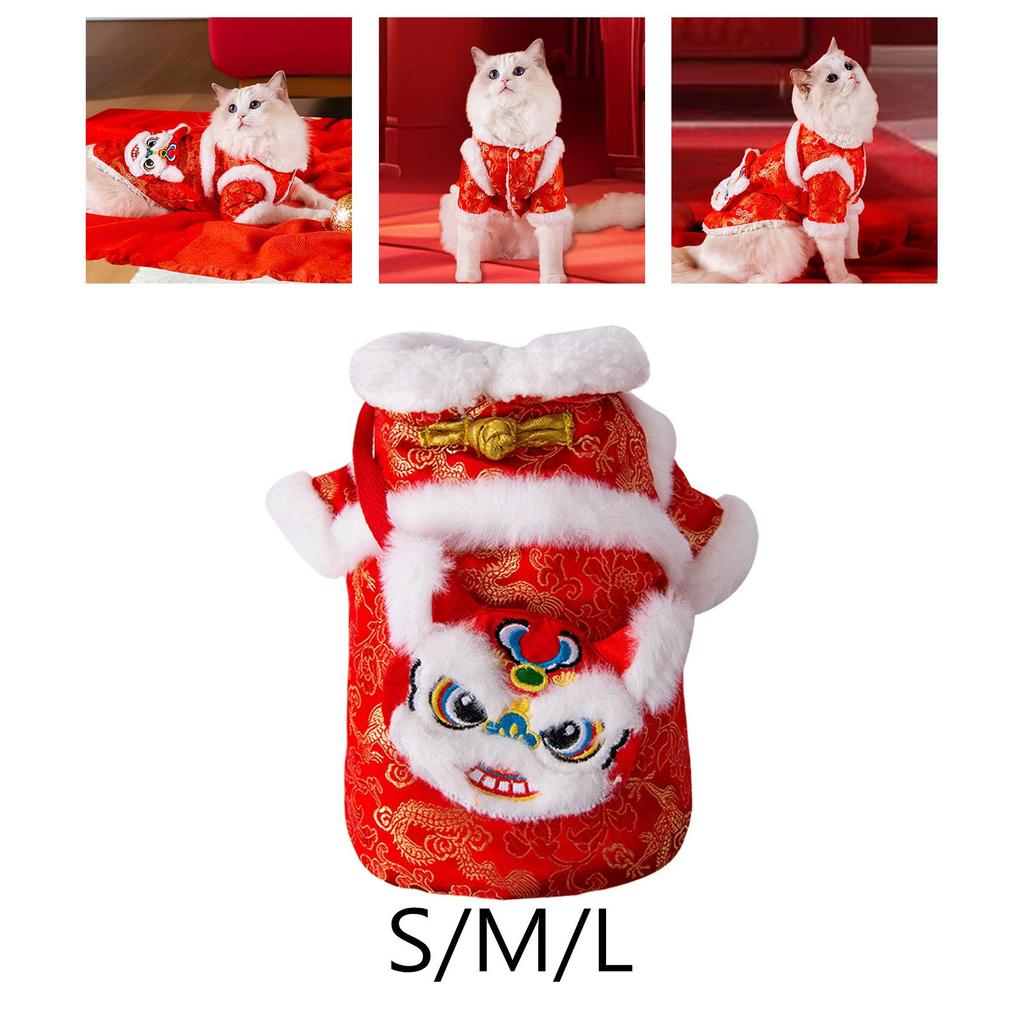 Новогодний костюм кота, костюм Тан для собаки, зимнее пальто для питомца, жилет для собаки для тедди, бишона, котенка