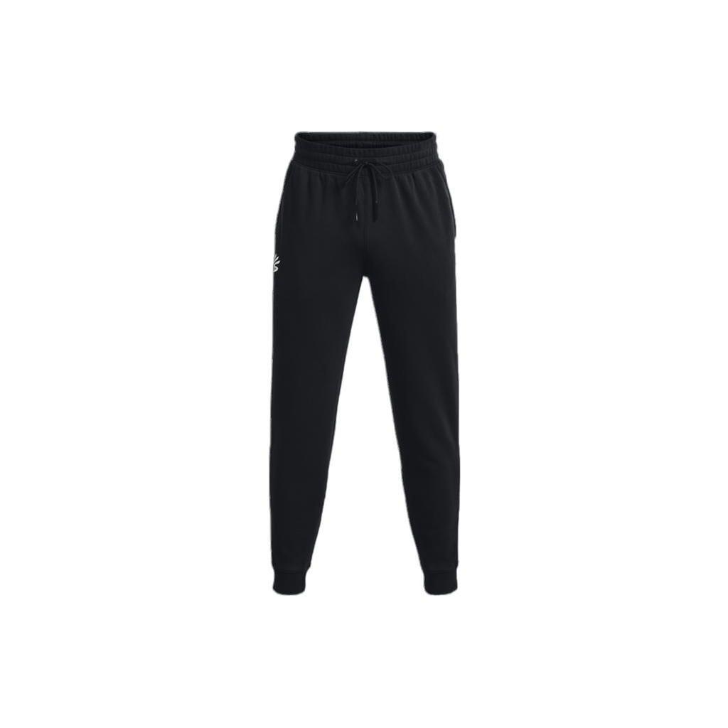 Under Armour Solid Fleece Jogger Pants Men Bottoms Black 1374299-001