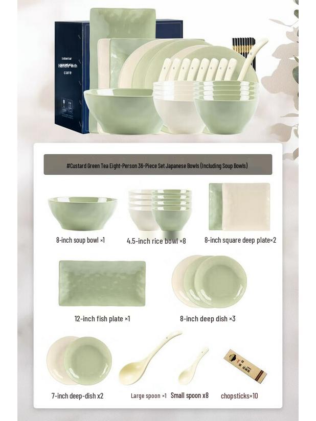 Cream Aesthetic Ceramic Dinnerware Set