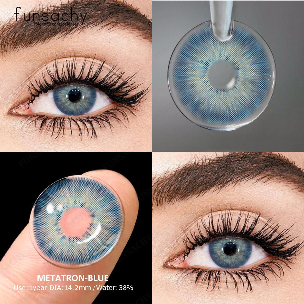 Контактные линзы FUNSACHY 1Pair, натуральные цветные линзы для глаз, цветные контактные линзы для глаз, косметические мягкие линзы для глаз, для учащихся ...