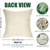 Fahrendom Monstera Palm Leaves Decorative Throw Pillow Covers 18 x 18 Set of 4, Positive Vibes Only Tropical Plant Sunshine Porch Patio Outdoor