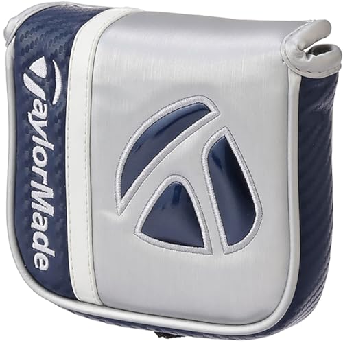 Чехол для паттера TaylorMade Austec, Маллет, Серебристый/Темно-синий, Мужской, 24SS UN087