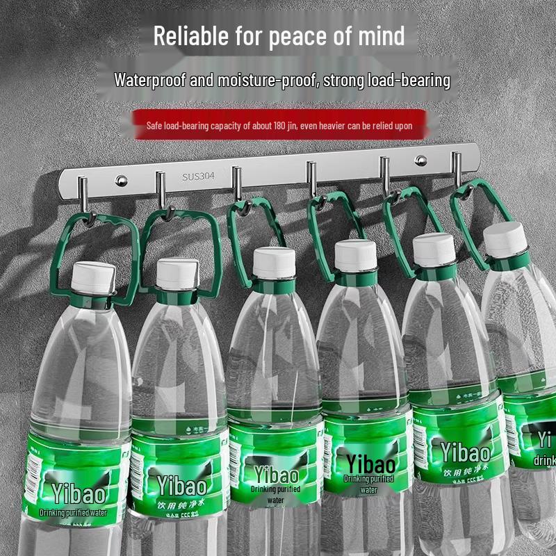 Настенная вешалка для одежды из нержавеющей стали с клейкими крючками