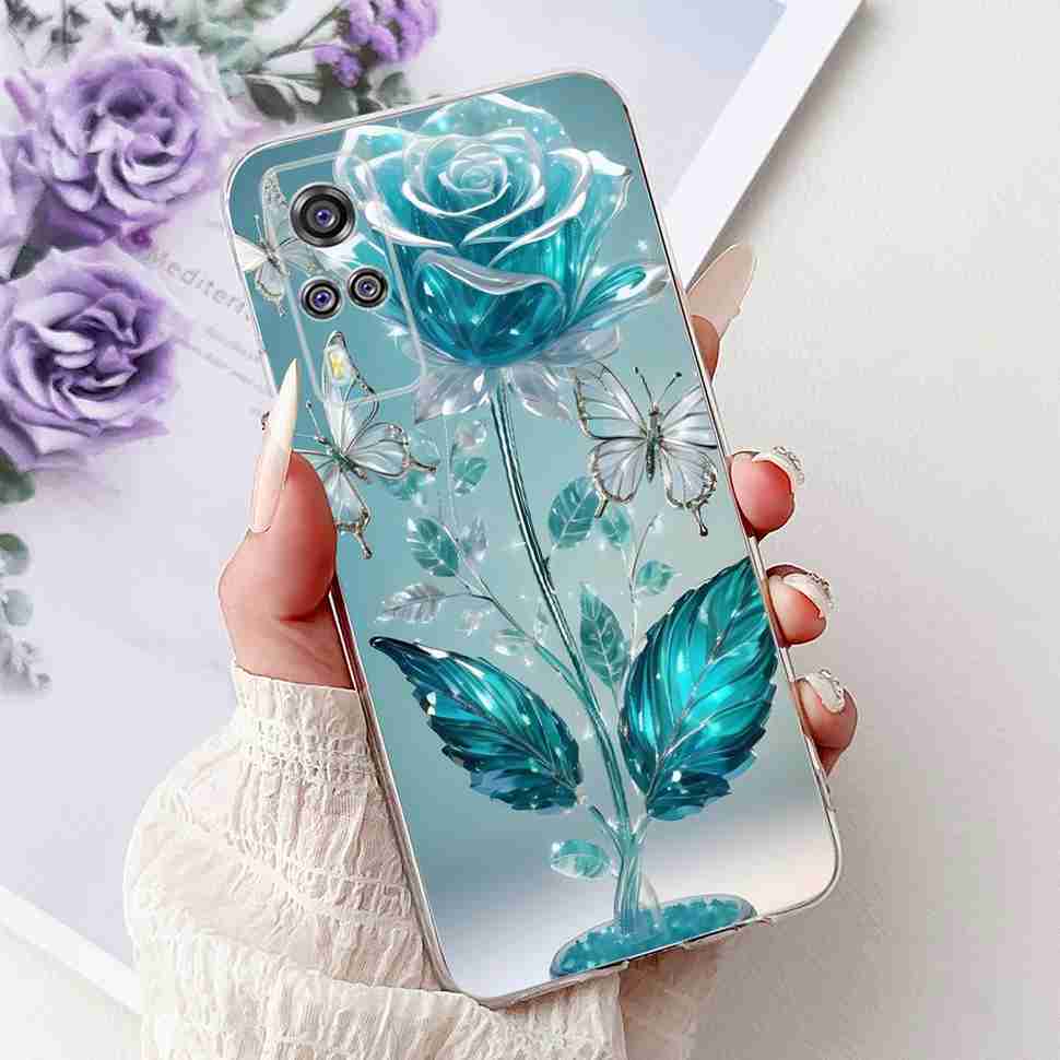 For vivo Y51 V2030 Case Cute Cat Butterfly TPU Soft Silicone Shockproof Cover For Vivo Y51 VIVOY51 6.58" Flowers Phone Cases