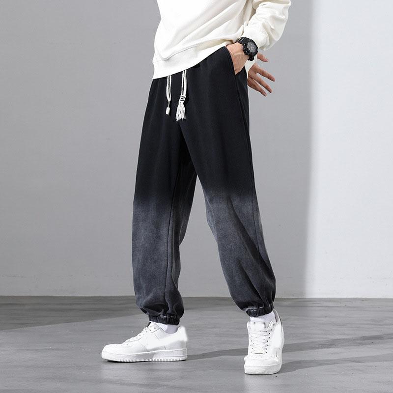 Большие размеры мужские спортивные штаны для бега спортивная одежда градиентные цвета мешковатые штаны повседневные свободные спортивные брюки мужские