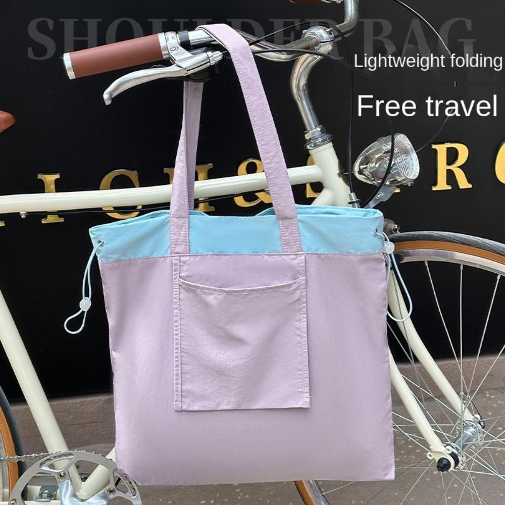 Lightweight Foldable Shopping Bag Reusable Drawstring Handbag Travel Grocery Bag Shopping