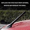 47inches+ Screw Car Antenna Carbon Fiber Radio FM Antena Black Kit Universal