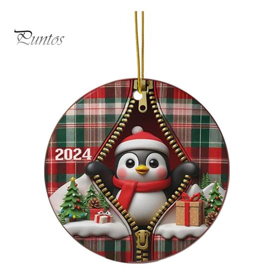 Рождественский подвесной орнамент, плоский акриловый Санта-Клаус, молния, украшение, праздничный кулон для рождественской елки, декор для зимней вечеринки