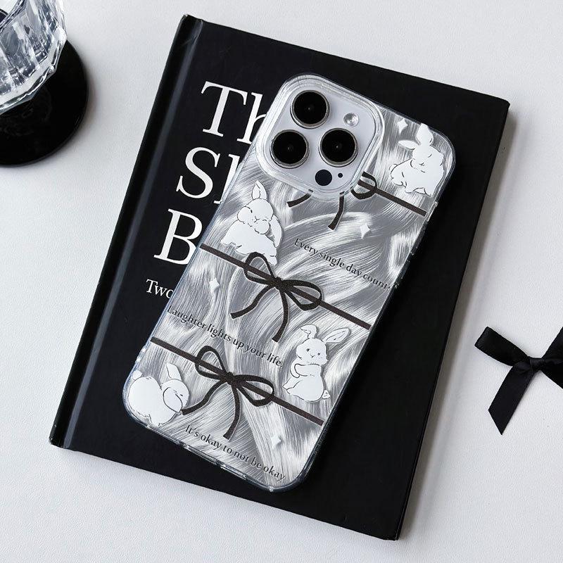 Прозрачный чехол Zhitai Feather Yarn для iPhone 12/13/14/15/16Pro - Женский дизайн с большим отверстием