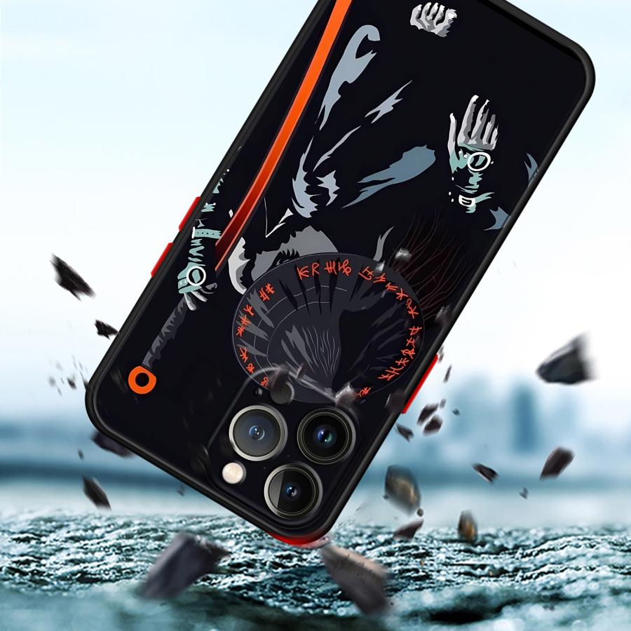 Крутой чехол для телефона с аниме-самураем для Apple iPhone 15 16 Pro XS Max 16e 13 14 Plus XR SE 7 8 12 11 Pro plus Матовый