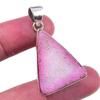 Натуральный розовый друзовый драгоценный камень 925 пробы серебро подвеска для ювелирных изделий 1,50" w2V22