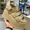 11CM High Platform Sandals New Summer Hidden Heel Casual Mules Shoes Female Outside Beach Slipper Breathable Chunky Sneakers