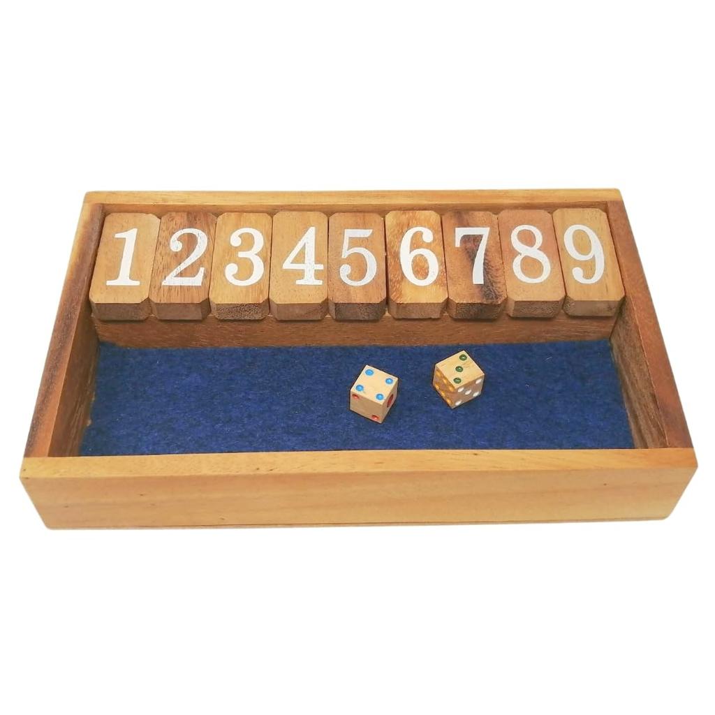 KINOKINO Jackpot PRO Dice Game Wooden Dice (Blue)