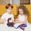 3D Printed Articulated Snake Flexible Snake Ornament with Teeth Desk Pet Stress-Relief