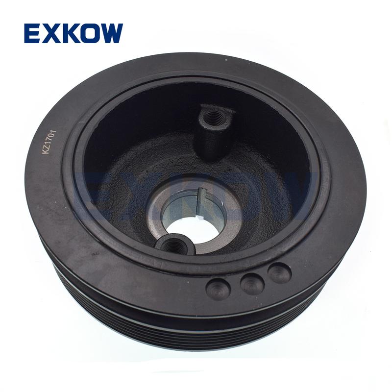 KOWZE Crankshaft Pulley Engine Belt Drive 1104A013 fit for Mitsubishi L200 Pajero Montero Sport 2.5D 4D56 2005-2015