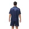 2Pcs/Set Men Pajamas Set Lapel Short Sleeve Single Breasted Tops Elastic Waist Shorts Set Solid Color Satin Sleepwear