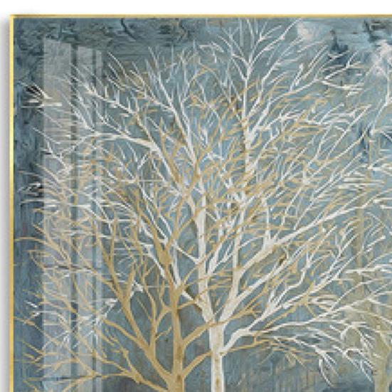 Декоративные картины Сине-белое дерево Современные абстрактные легко повесить клейкие картины Украшения для стен