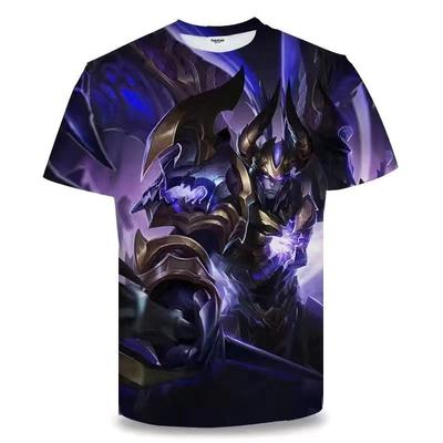 Летняя мужская футболка с коротким рукавом King of Glory Game Clothes для учеников средней школы с 3D-цифровой печатью, футболки, верх