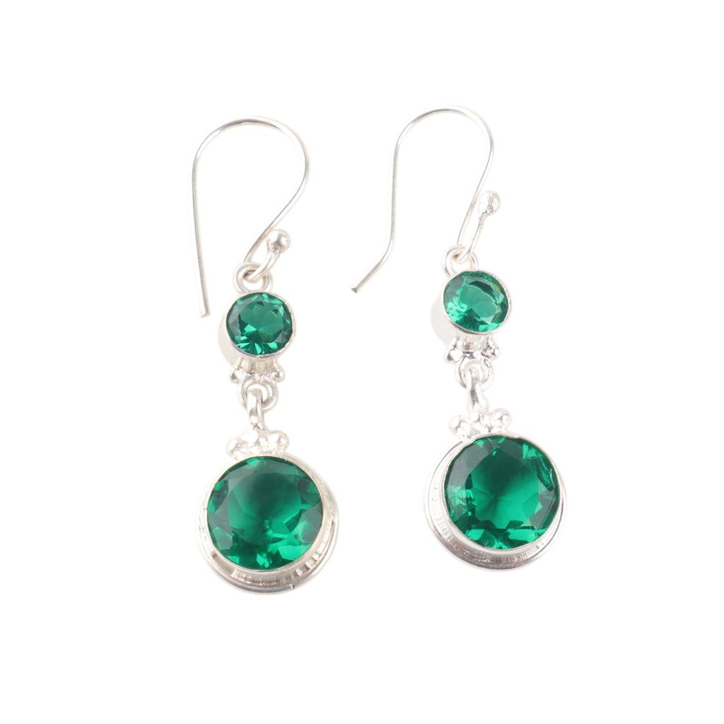 Chrome Diopside Gemstone 925 Sterling Silver Handmade Jewelry Wedding Earrings EE-160-2