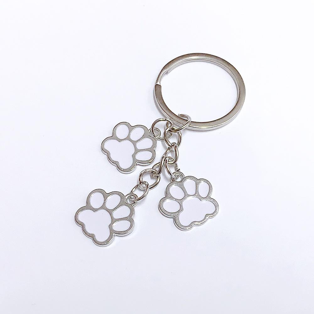 Bag Ornaments Cat Dog Paw Key Ring Kawaii Cute Pendant Keychain Birthday Gift