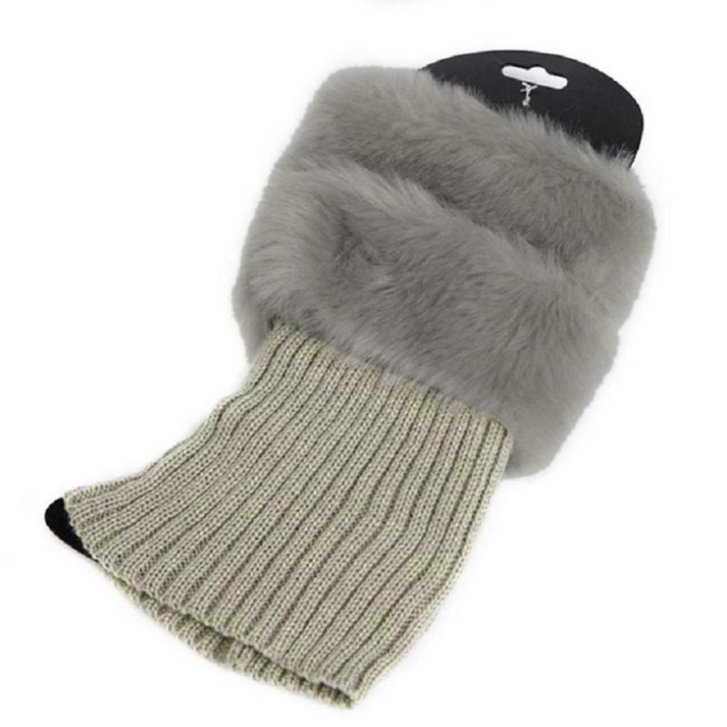 1 пара вязаных манжет для ботинок, уличные зимние гетры, чехол, женские, вязаные крючком, отделка мехом, носки-топперы для ботинок