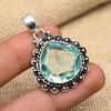 Beauteous Aqua Apatite Gemstone Handmade 925 Solid Sterling Silver Jewelry Pendant For Women
