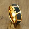 Fashiom 8mm Diagonal Groove Tungsten Men Rings, Classic Stainless Steel Rings For Men, Wedding Band Jewelry Anniversary Gift