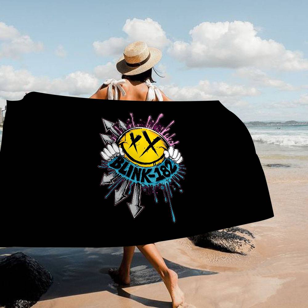 B-Blink 182 BAND Beach Towel Colorful Bath Towels For Girl Microfiber Quick Dry Sand Free Beach Yoga Spa Gym Pool