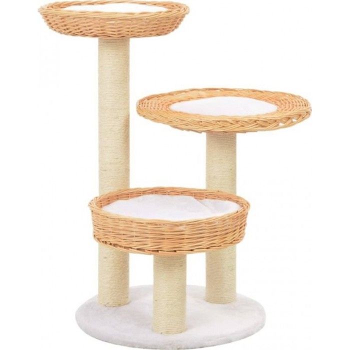 VidaXL Cat Tree with Natural Sisal Scratching Post Willow Wood