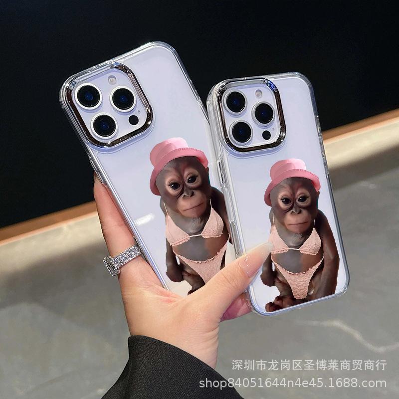 Trend Monkey Чехол для мобильного телефона iPhone15promax Apple 16 гальванизированная фоторамка 14/13 защитный чехол 17