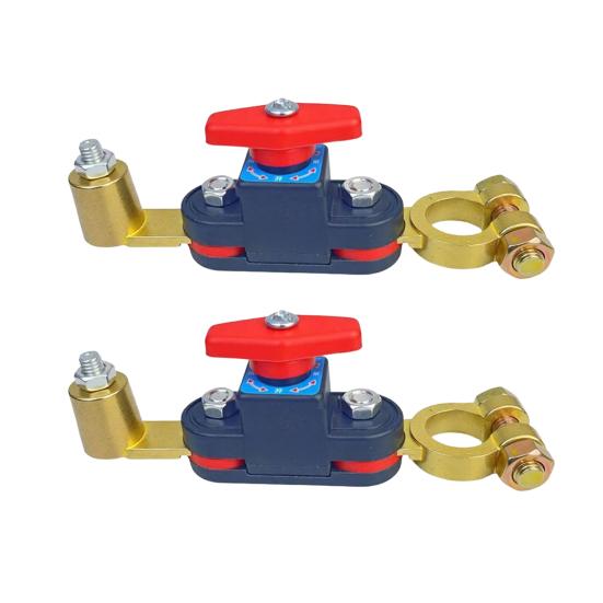 Car Battery Power Cut-Off Switch Breaker 12V/24V Battery Disconnect Switch Universal Power Cut Off with Rotating Terminals for Cars Trucks &