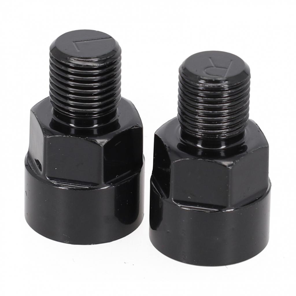 Адаптер для педалей велосипеда из алюминиевого сплава для шатунов 1/2 дюйма и педалей 14 мм, черный