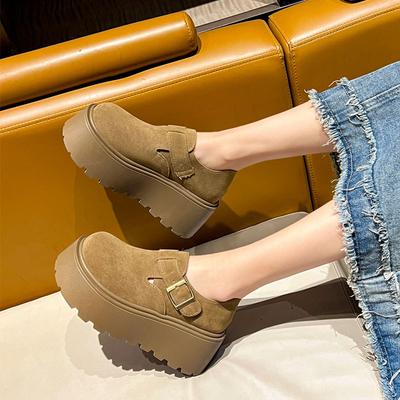 Большеголовые уродливые милые ботинки Boken женские весенне-осенние новые на толстой подошве с увеличением роста маленькие ботинки Boken