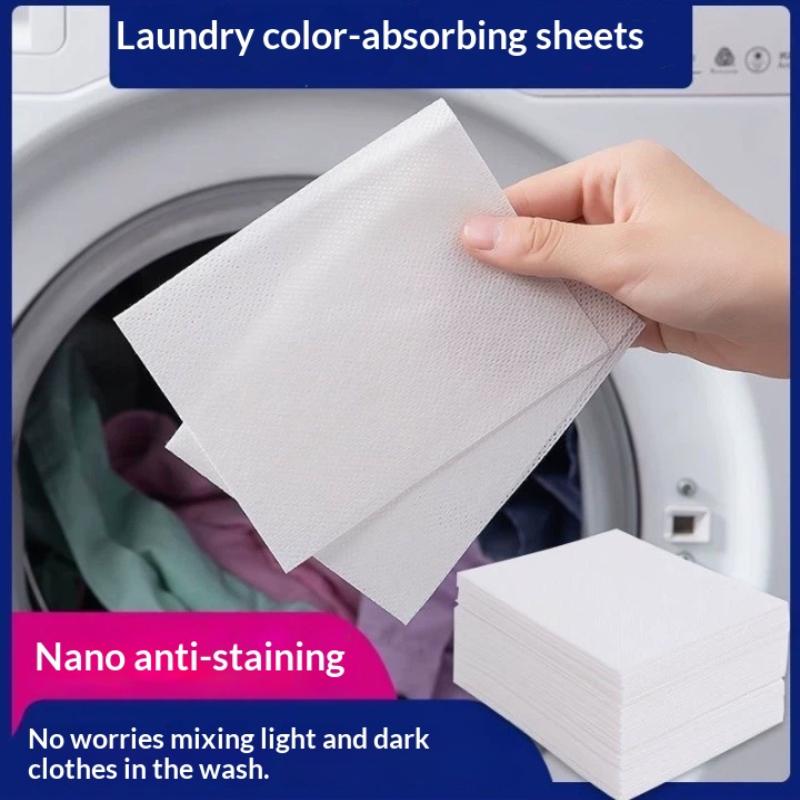 30/50/100Pcs Laundry Color Absorbing Paper Anti Dyeing Color Catcher Sheets For Washing Machine